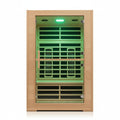 2 Person Far Infrared Sauna with Smart APP Control, 2000W Low EMF Wooden Infrared Sauna Room for Home, 8 Carbon Mica Heating Panels Wellness Sauna, Canadian Hemlock Indoor Spa for Home Relaxation