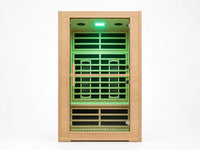 2 Person Far Infrared Sauna with Smart APP Control, 2000W Low EMF Wooden Infrared Sauna Room for Home, 8 Carbon Mica Heating Panels Wellness Sauna, Canadian Hemlock Indoor Spa for Home Relaxation — Studio Shot